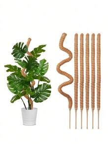 1pc/2pcs Bendable Moss Poles For Plants, Monster Plants, Support For Climbing Plants, Houseplants, For Potted Plants, Support Racks, Indoor Plant Accessories, Plant Climbing Support, Moss Pole For Monstera, Plant Trellis, Plant Support Stakes, Gardening Tools, Plant Care, Vertical Garden, Plant Growth Aid, DIY Plant Support.