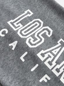 Chiquease Women's Letter Print Drawstring Waist Casual Jogger Pants Graduation,Back To School Outfits,Graduation,Teacher Outfits For Women,Back To School - Grey - View 5