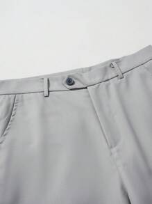 Manfinity Mode Plus Size Men's Colorblock Lapel Neck Blazer And Pants Suit Set