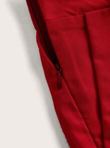 VaVaBold 女士短裤 - 酒紅色 - 查看 3