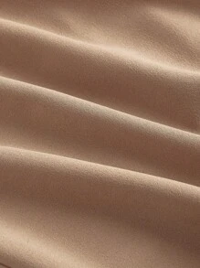 SHEIN MOD Váy bó sát in hoa bèo nhún cho nữ, váy lạc đà, váy ông già Noel, váy dự tiệc cho nữ, váy đêm giao thừa - Lạc đà - Xem 4