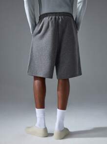 NEON BLANC 男士街头风格针织宽松短裤 - 深灰色 - 查看 3