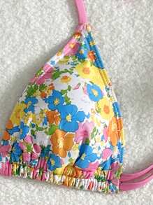 SHEIN Women's Sweet Floral Holiday Beach Summer Swimwear Outfit