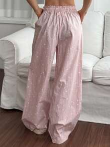 DAZY Spring Star Print Loose Pajama Pants, Fall - Pink - View 2