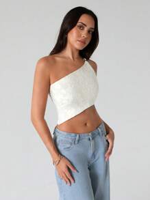 Roylia Top corto elegante, sensual y sexy - Albaricoque - Ver 3