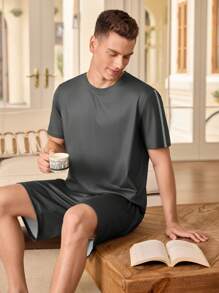 Men's Summer Casual Homewear Suit - Grey - View 1