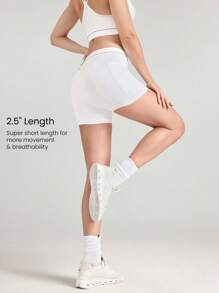 GLOWMODE Powersculpt™ Schweiß-absorbierende Sporthose mit Kontrast-Streifen, Kühleffekt, hoher Stretch, mit Seitentaschen, für High Impact Training, Laufen, Abnehmbaren Cups