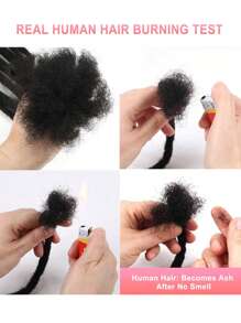 Boho Braids Ekstensi Rambut Manusia Rajutan Dreadlock 6-20 Inci Lebar 0,4cm 10 Helai Ekstensi Locs Rambut Manusia Asli Kepang Tanpa Simpul Warna Hitam Alami Untuk Wanita / Pria - Natural Black - View 5