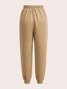 Chiquease Women's Letter Print Drawstring Waist Casual Jogger Pants Graduation,Back To School Outfits,Graduation,Teacher Outfits For Women,Back To School - Grey - View 7