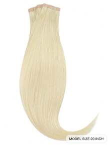 20PCS Straight Tape In Human Hair Extensions 100% Real Remy Human Hair 14-24inches Natural High Quality 50G/Pack For Salon Silky Seamless Invisible PU Tape In Hair Extensions Halloween Costumes - S60A - View 2