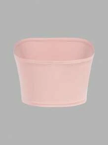 SHEIN 青少年女孩简单舒适露肩防滑吊带背心 2 件套 - 粉色 - 查看 4