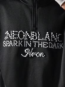 NEON BLANC 男士街头时尚铆钉圆领短袖针织 T 恤