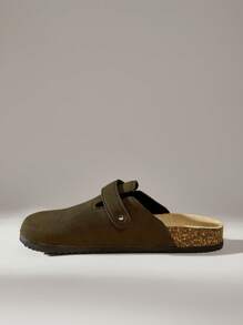 Solecia 女士时尚厚底方形扣拖鞋，与女鞋搭配 - 棕色 - 查看 5