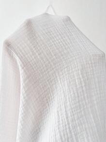 SHEIN Maternity Striped V-Neck Puff Sleeve Casual Dress - White - View 4