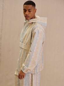 Musero Chaqueta con capucha de corte relajado con estampado abstracto - Multicolor - Ver 2