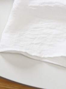 SHEIN 3pcs/Set Baby Boy Casual Tops Clothes Set, Includes Solid Color Button-Up Collar Shirts In Black, White, And Grey, Soft & Comfortable Short Sleeve Top, Suitable For Daily Wear, Travel, Spring Or Summer - White - View 7