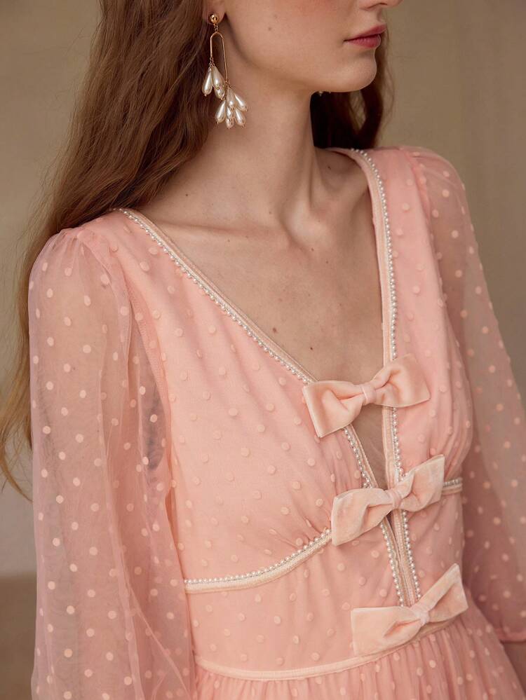 BOW DETAIL ZIPPER DRESS
