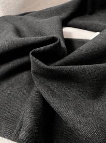 SHEIN Teen Girls Casual Washed Soft Lightweight Spring & Summer Elastic Waist Jeans - Black - View 5