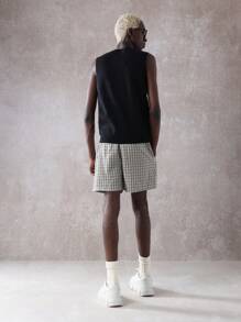 SUMWON 格纹抽绳夏季短裤经典常规版型轻盈运动休闲沙滩家居服度假春季日常短裤