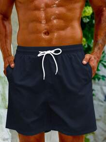 Manfinity Swimmode 男士休闲沙滩短裤（抽象印花），简约时尚，适合夏季