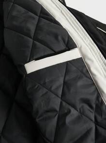 Gym Rark 男式休闲抽绳连帽滑雪夹克，长袖 - 黑色 - 查看 4