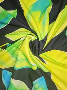 Breezaya 女士热带植物叶印花度假衬衫 - 綠色 - 查看 8