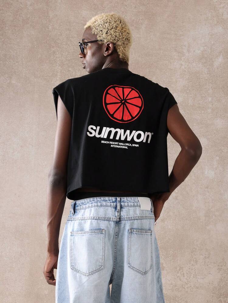 Men Tank Tops Boxy Cut Crop Urban