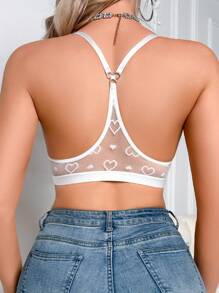 Valentine's Day Romantic Lace Front Closure Sexy Lingerie - White - View 6