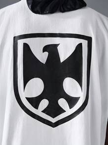 NEON BLANC Camiseta de punto con cuello redondo y estampado de letras, estilo urbano para hombre - Blanco - Ver 5