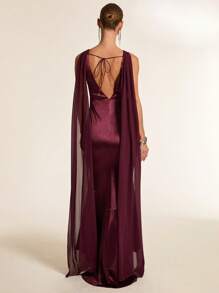 Glamine Đầm Maxi Dài Bốn Mùa Cho Nữ, Đầm Dạ Hội Thanh Lịch, Đầm Dự Tiệc Cho Nữ, Đầm Dạ Hội Cho Nữ, Đầm Maxi Cho Nữ, Đầm Mùa Hè Cho Nữ - Màu Đỏ Sâu - Xem 1