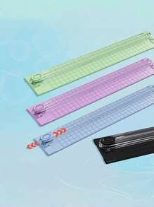 1 件双向切纸刀切纸刀英寸、厘米刻度显示A4切纸刀便携式照片切纸刀办公切纸神器不锈钢刀头，锋利（多种颜色可选） - 彩色 - 查看 6