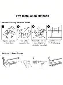 1 件/2 件/4 件黑色/银色金属调料架，无钻孔标记壁挂式或螺丝安装，节省空间的调料罐支架，用于橱柜门/墙壁储存香草和香料，坚固耐用，可容纳 6-8 个调料罐，承重高达 10 公斤，非常适合厨房、浴室、圣诞节、复活节 - 彩色 - 查看 11