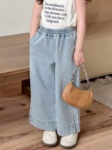 Dazy Kids Young Girls Denim Jeans - Light Wash - View 7