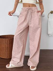 DAZY Spring Star Print Loose Pajama Pants, Fall - Pink - View 6