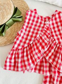 SHEIN LMoss Kids LMoss Young Girls Sets - Red - View 4