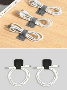 SHEIN Paquete de 10 piezas/20 piezas/30 piezas Organizador de cables, sujetacables portátil, organizador de cables con cierre de gancho y bucle para el hogar y la oficina