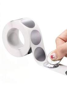 300pcs/Roll 1 Inch Scratch Off Stickers – DIY Scratch Off Labels Sticker For Party Activity Favors Stationery Sticker,Code Promo, Creative Wedding Games,Party Favor,Jackpot Reward,Clip Art, Diary, Notebook,Round Circle (Silver/Gold/Rose Gold) - Multicolor - View 6