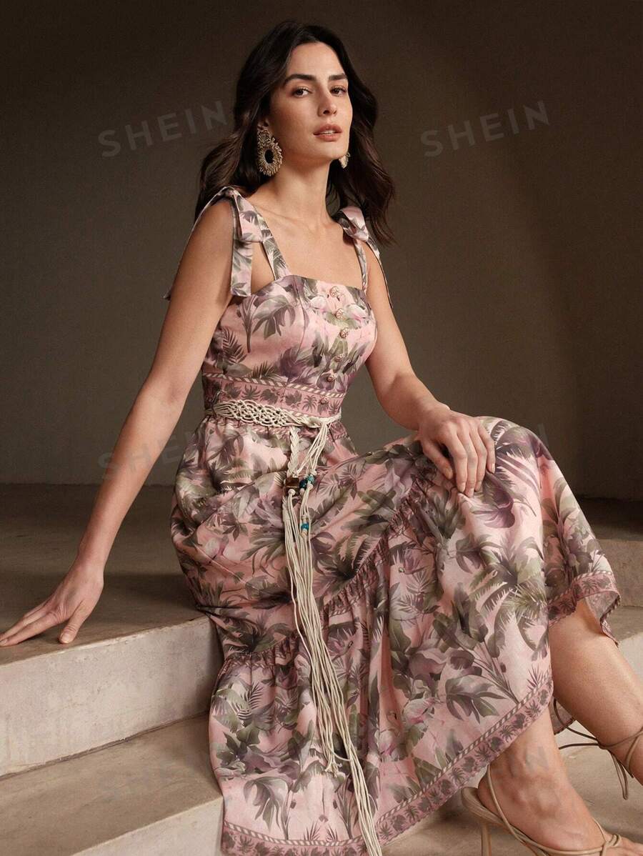 Anewsta Vestido de verano y primavera estilo camiseta sin mangas con estampado floral para damas, ideal para días de fiesta, vacaciones, citas y uso casual