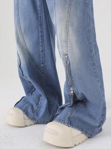 Manfinity EMRG Men's Simple Fashionable Denim Jeans Suitable For Summer