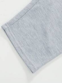 SHEIN Tween Boy Energetic Letter Print Pants, Suitable For Home Relaxation, Play, Outdoor Shopping, Walking, Skateboarding, Party, Music Festival, Hanging Out With Friends - Light Grey - View 5