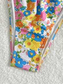 SHEIN Women's Sweet Floral Holiday Beach Summer Swimwear Outfit