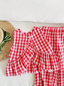 SHEIN LMoss Kids LMoss Young Girls Sets - Red - View 3