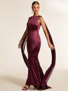 Glamine Đầm Maxi Dài Bốn Mùa Cho Nữ, Đầm Dạ Hội Thanh Lịch, Đầm Dự Tiệc Cho Nữ, Đầm Dạ Hội Cho Nữ, Đầm Maxi Cho Nữ, Đầm Mùa Hè Cho Nữ - Màu Đỏ Sâu - Xem 5