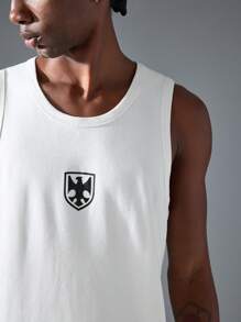 NEON BLANC 男士街头风白色圆领针织印花圆领上衣 - 白色 - 查看 3