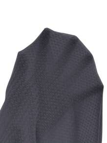 SHEIN Frenchy 女士纯色圆领短袖休闲纹理 T 恤 - 霧霾藍 - 查看 7