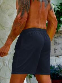 Manfinity Swimmode 男士休闲沙滩短裤（抽象印花），简约时尚，适合夏季