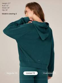 GLOWMODE Modal Silk Touch Oversized Long Sleeve Half-Zip Hoodie Fall