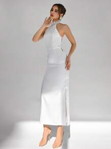 Aloruh 女士长款露背连衣裙，简约时尚，适合夏季