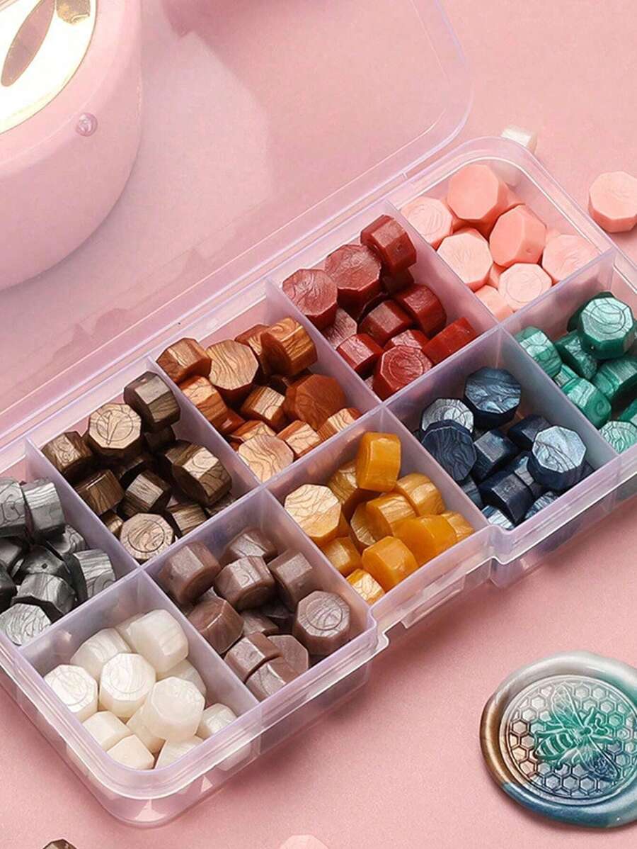 200pcs/Set Mixed Color Wax Particles, Simple Multi-Purpose Sealing Wax For Envelope, Invitation Valentine's Day, Valentines Wedding, Birthday,Back To School,School Supplies - Multicolor - View 1