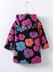 SHEIN Áo khoác có đệm thời trang cho bé gái ngoài trời giản dị chống gió ấm áp mềm mại hợp thời trang thoải mái dễ thương vui vẻ nổi bật phong cách thích hợp mặc hàng ngày mùa thu/đông, đi học, đi chơi, lễ hội, tiệc tùng, sinh nhật - Hồng - Xem 2